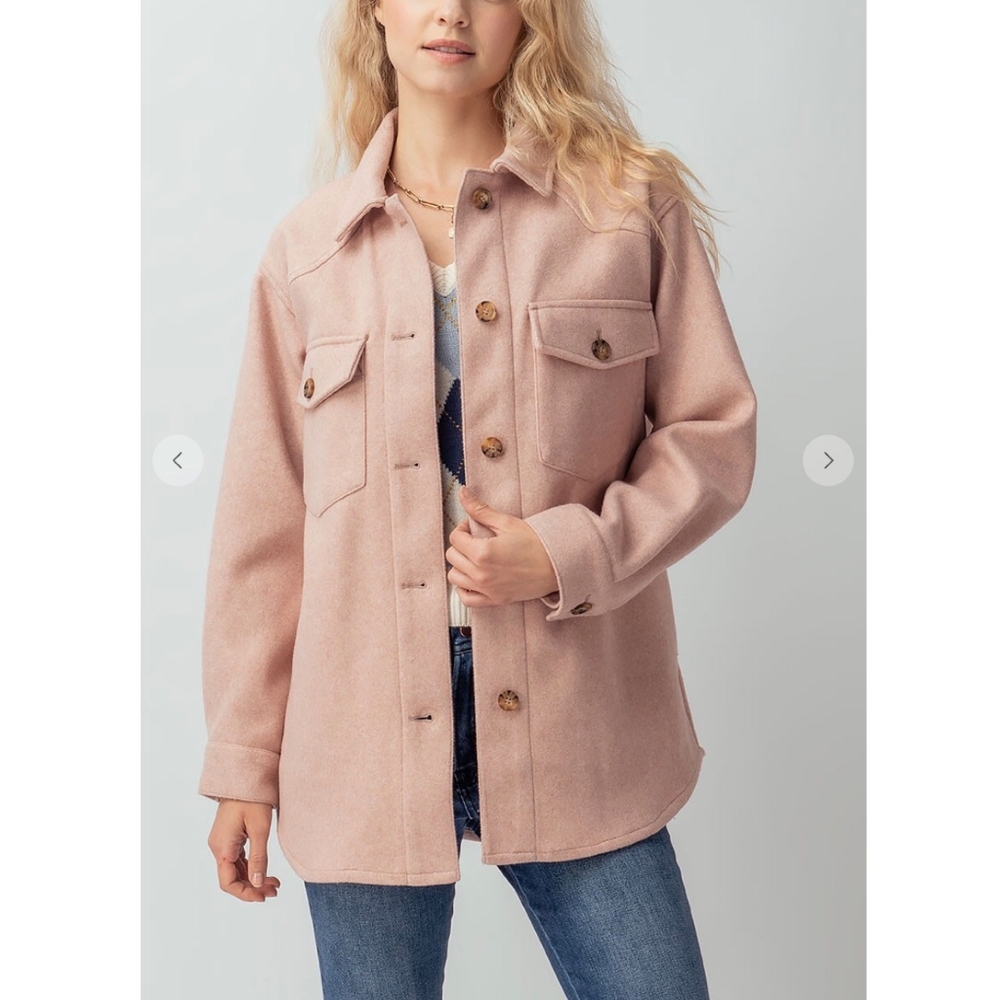 Cozy Chic Vintage Blush Shacket - Picture 7 of 13